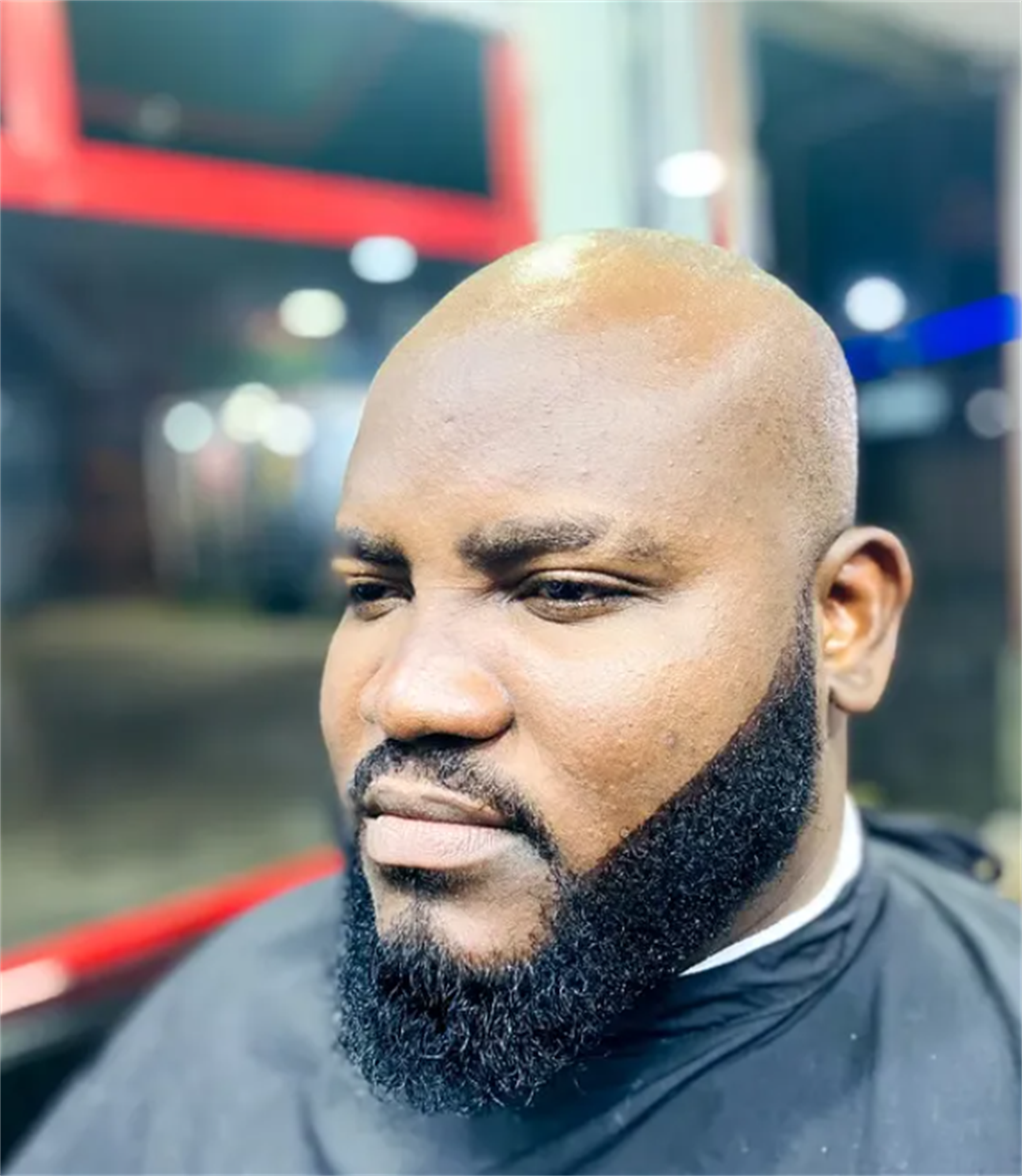 Bald fade and beard